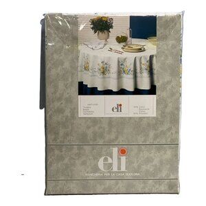 Vintage Biancheria Per La Casa‎ Eliolona Tablecloth Floral Daisy 70" Cottagecore